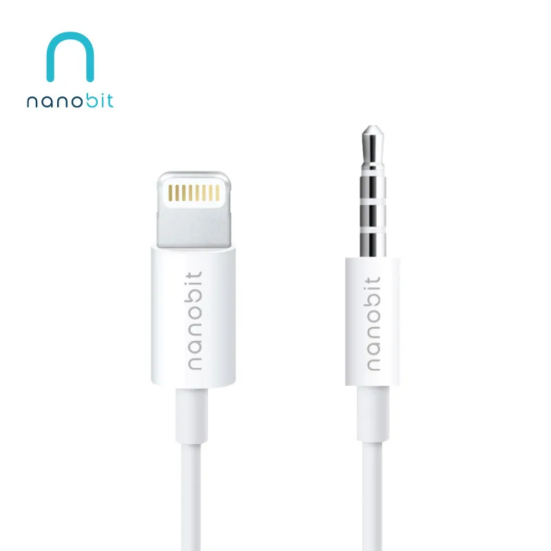 Adapter za slusalice Nanobit NB307 Lightning na AUX 1m