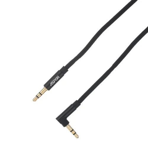 Aux Kabel Aspor A231 3,5mm 90 degrees 1m crni