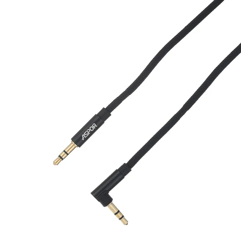 Aux Kabel Aspor A231 3,5mm 90 degrees 1m crni