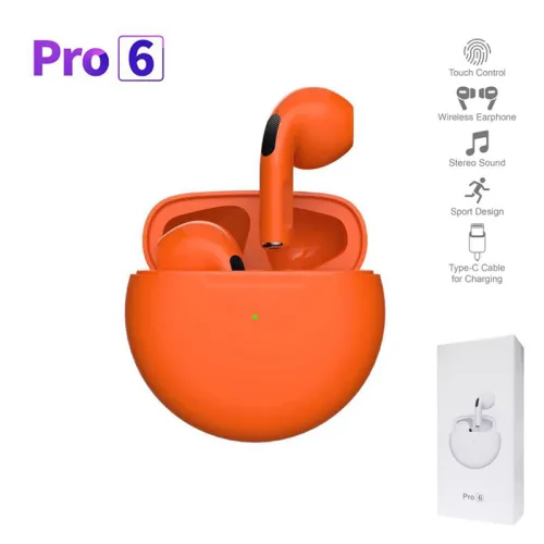 Bluetooth slušalice AirPhones Pro 6 HQ narandžaste