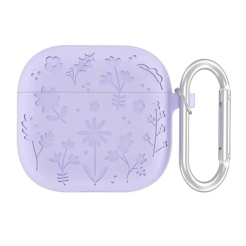 Zaštitna futrola Flower za Airpods 4 ljubičasta