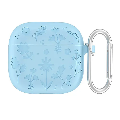 Zaštitna futrola Flower za Airpods 4 svetlo plava