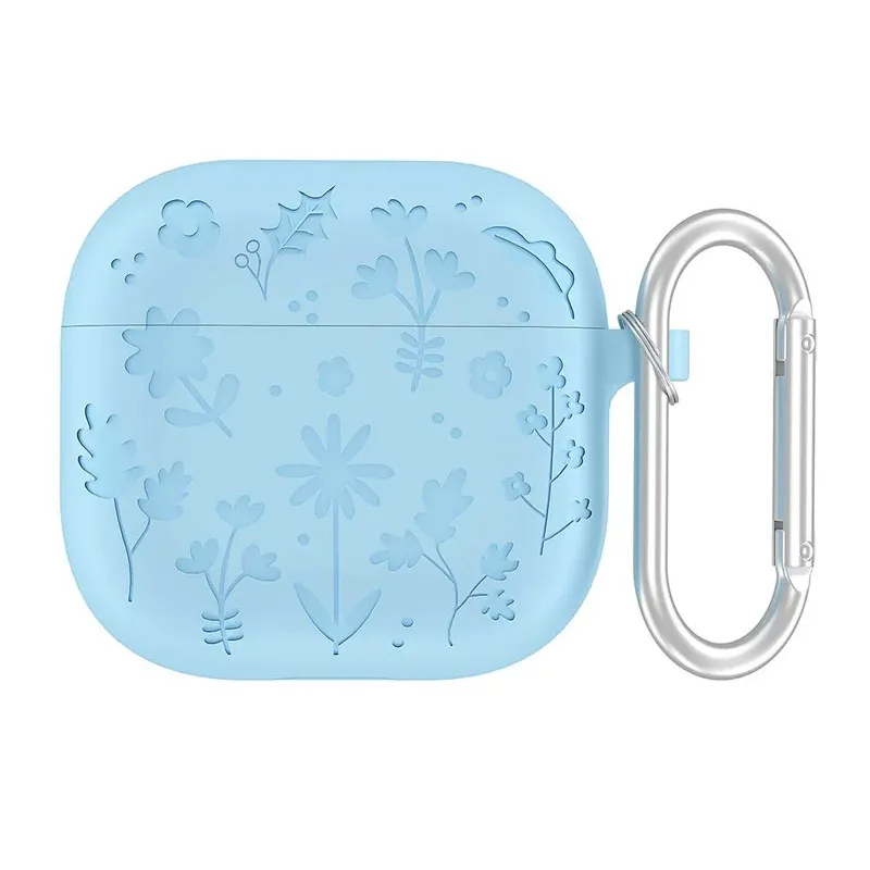 Zaštitna futrola Flower za Airpods 4 svetlo plava