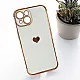 Maska Heart Frame za iPhone 15 bela