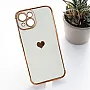 Maska Heart Frame za iPhone 15 bela