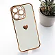 Maska Heart Frame za iPhone 15 Pro Max bela