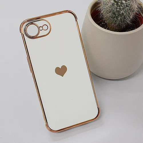 Maska Heart Frame za iPhone 16e bela