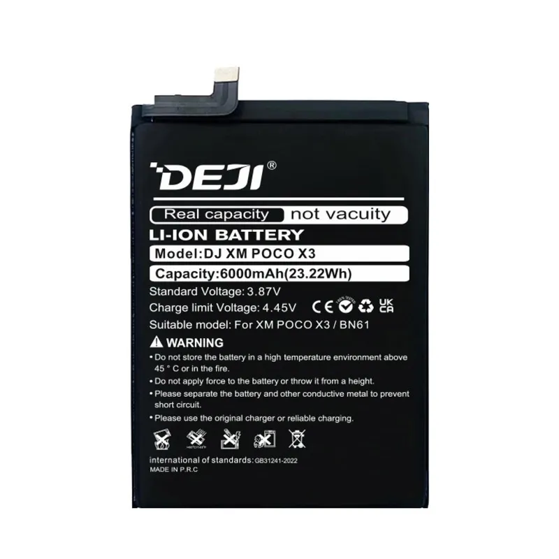 Baterija Deji za Xiaomi Poco X3 BN61 (6000 mAh)