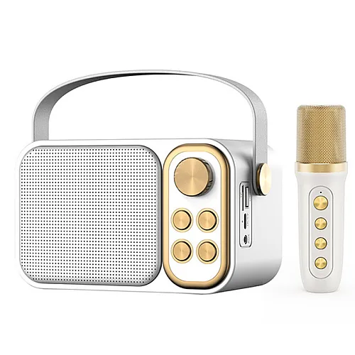 Bluetooth zvučnik karaoke set sa mikrofonom YS-103 beli