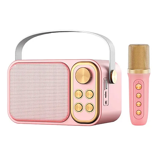 Bluetooth zvučnik karaoke set sa mikrofonom YS-103 roze