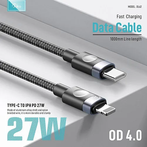 Kabel Konfulon Joko DL62 27W Type-C na iPhone Lightning 1m