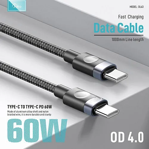 Kabel Konfulon Joko DL63 60W Type-C na Type-C 1m