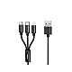 Kabel Remax Gition RC-131 3u1 za iPhone Lightning/ Micro USB/ Type-C crni 1m