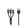 Kabel Remax Gition RC-131 3u1 za iPhone Lightning/ Micro USB/ Type-C crni 1m