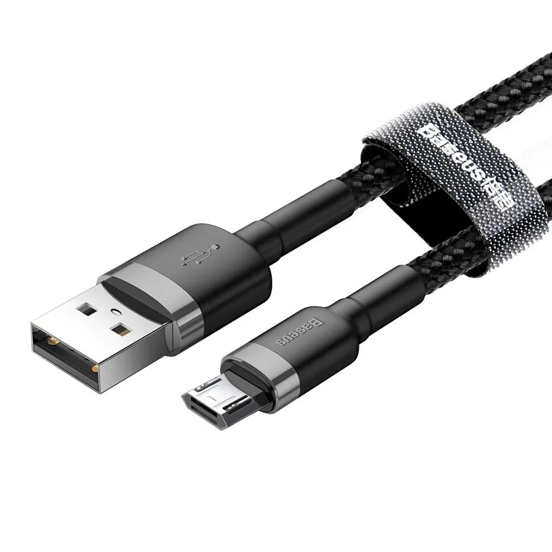 Kabel Baseus cafule Micro USB 2.4A 0.5m sivo-crni
