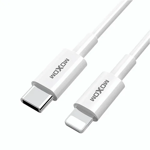 Kabel Moxom MX-CB113 PD 30W na Type-C na iPhone Lightning beli 1m