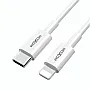 Kabel Moxom MX-CB113 PD 30W na Type-C na iPhone Lightning beli 1m