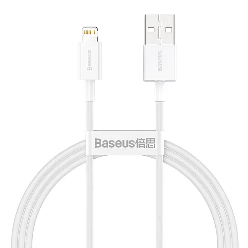 Kabel Baseus Superior Series Fast Charging USB na Lightning 2.4A beli 1m