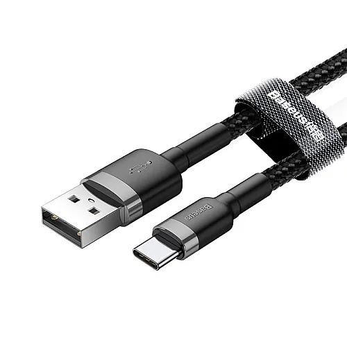 Kabel Baseus cafule HW Quick Charging Type-C 40W 1m sivo crni