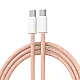 Kabel Braided iPhone PD Type-C na Type-C 20W pink 1m