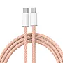 Kabel Braided iPhone PD Type-C na Type-C 20W pink 1m