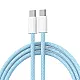 Kabel Braided iPhone PD Type-C na Type-C 20W plavi 1m