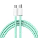 Kabel Braided iPhone PD Type-C na Type-C 20W zeleni 1m