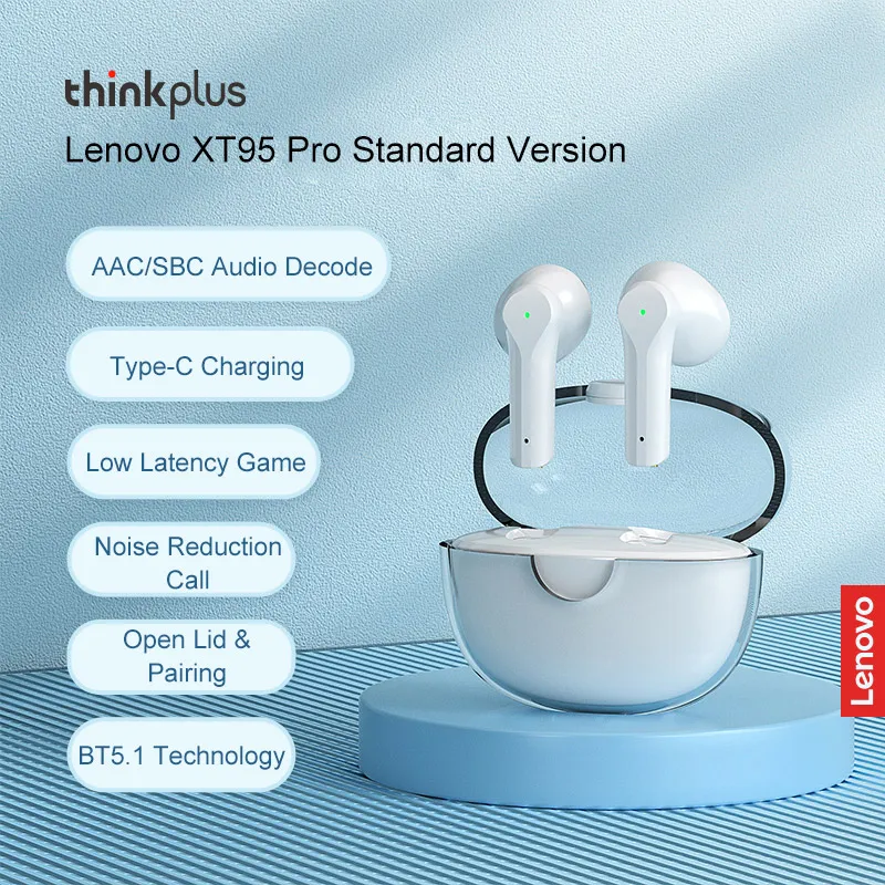 Bluetooth slušalice Lenovo thinkplus Earbuds XT95 Pro bele