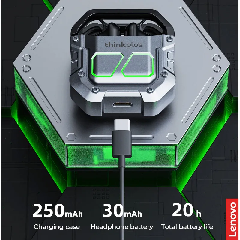 Bluetooth slušalice Lenovo thinkplus LivePods XT81 Gaming crne