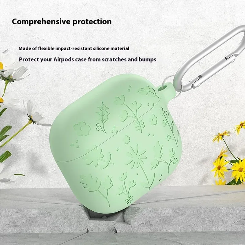 Zaštitna futrola Flower za Airpods 4 zelena