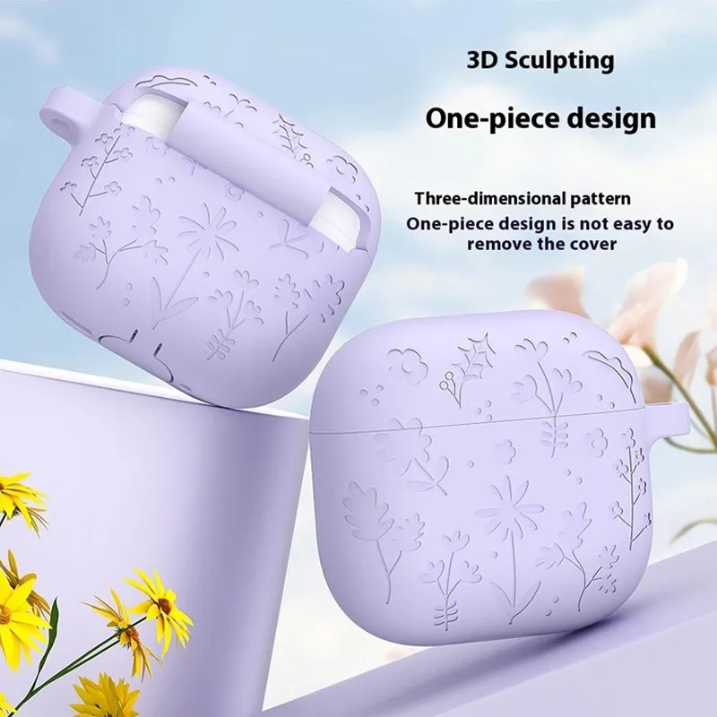 Zaštitna futrola Flower za Airpods 4 zelena