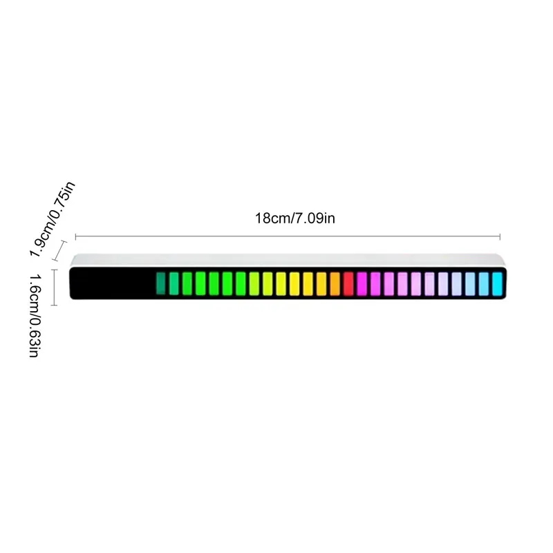 LED Lampa 182mm/ 32 boje Type-C bela