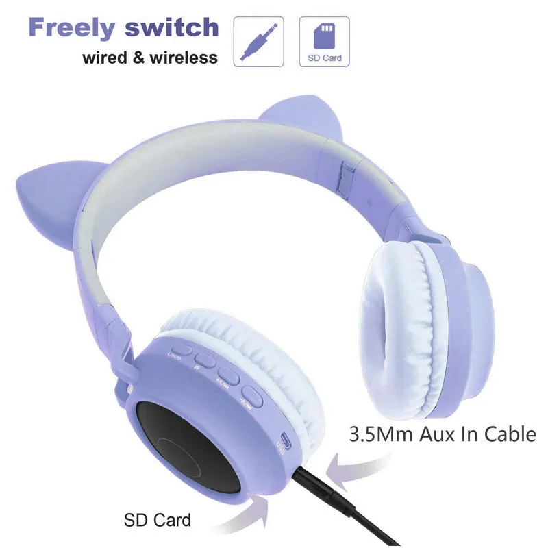 Bluetooth slušalice BT028C (S28) svetlo plave