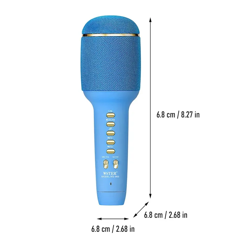 Mikrofon karaoke + zvučnik WS-900 crni