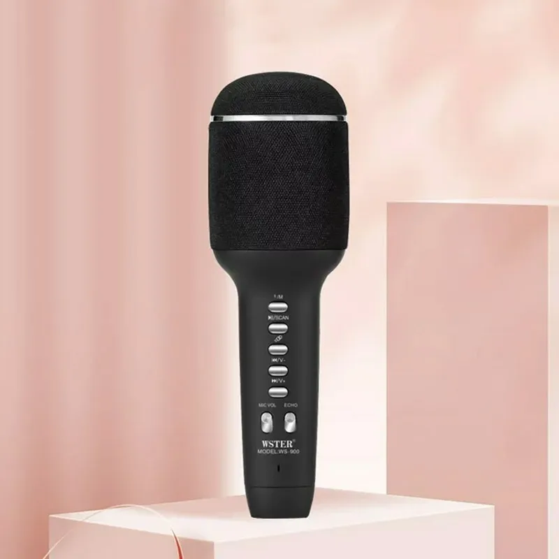 Mikrofon karaoke + zvučnik WS-900 crni