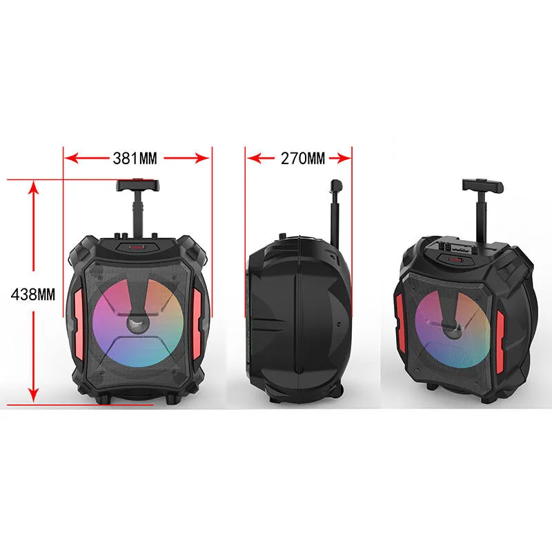 Bluetooth zvučnik 30W karaoke set sa 1 mikrofonom ZQS12110 crni