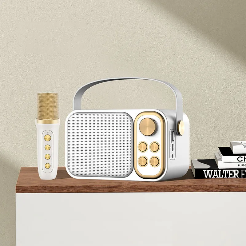 Bluetooth zvučnik karaoke set sa mikrofonom YS-103 beli