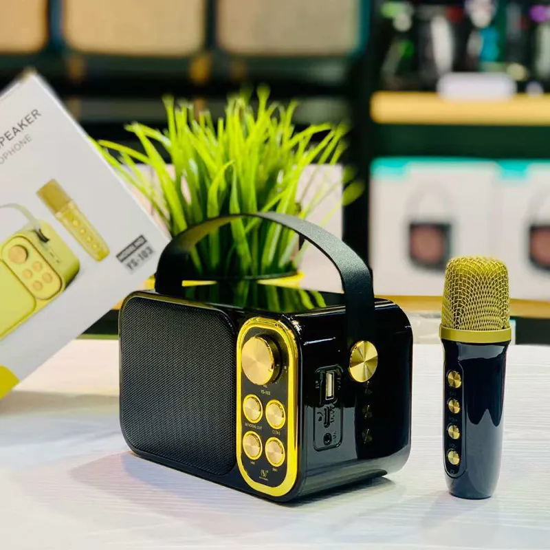 Bluetooth zvučnik karaoke set sa mikrofonom YS-103 mint