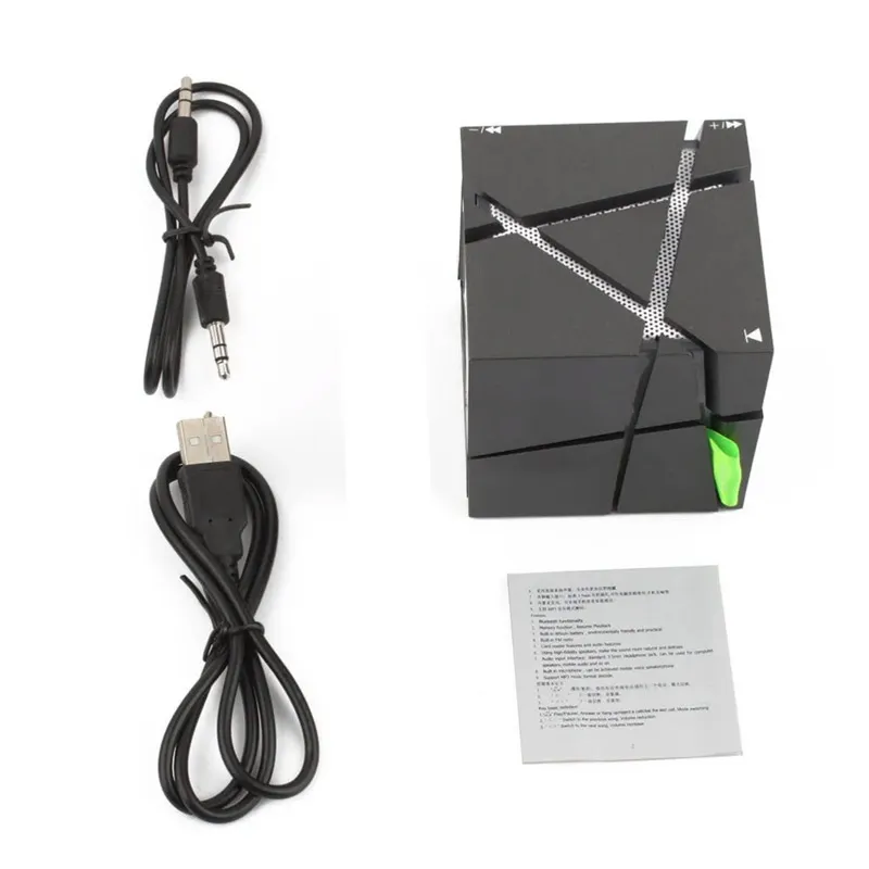Bluetooth zvučnik LED Magic Cube minI crni
