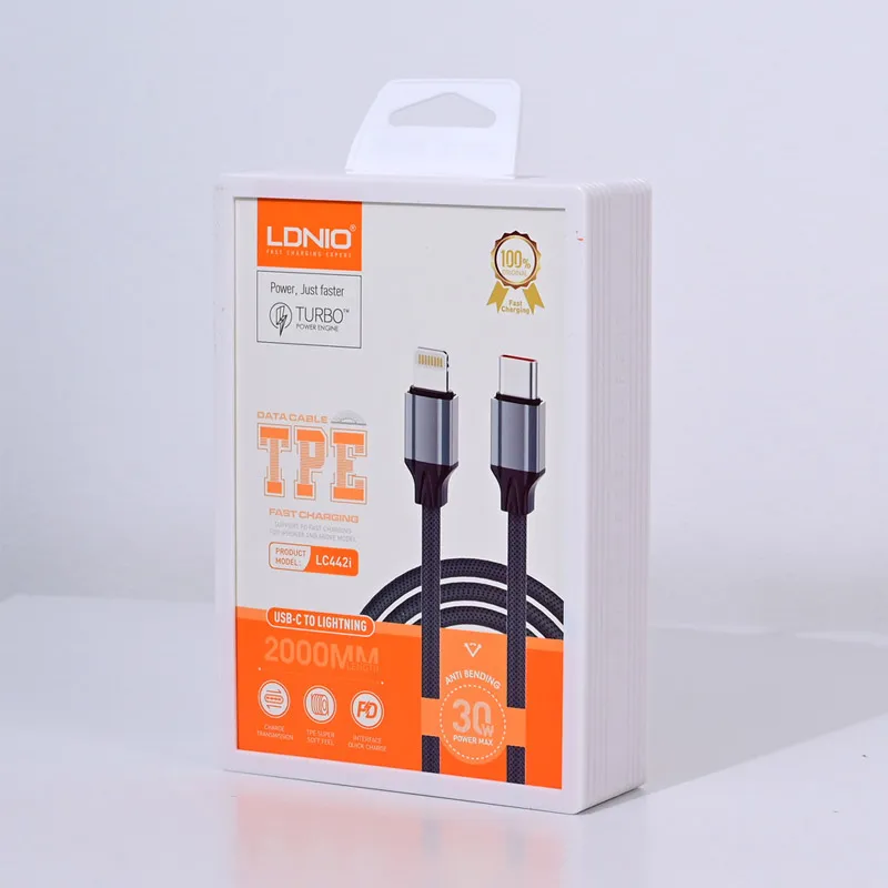 Kabel Ldnio LC442I 30w, Type-C na iPhone Lightning sivi 2m
