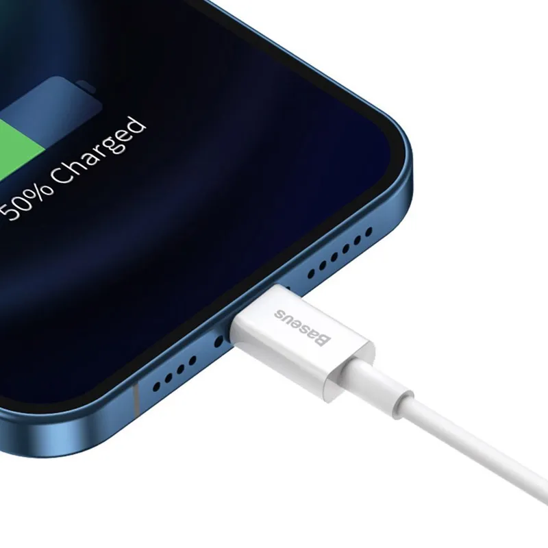 Kabel Baseus Superior Series Fast Charging USB na Lightning 2.4A beli 1m