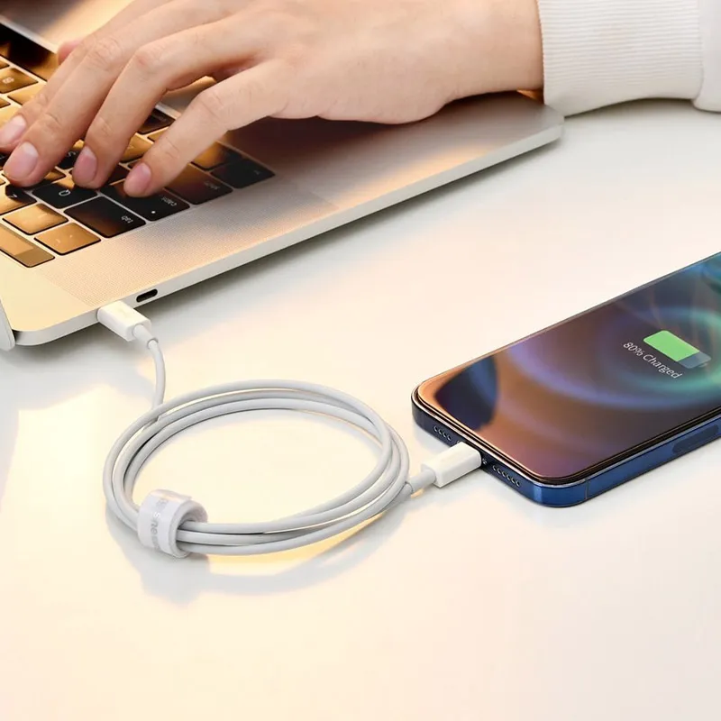 Kabel Baseus Superior Series Fast Charging USB na Lightning 2.4A beli 1m