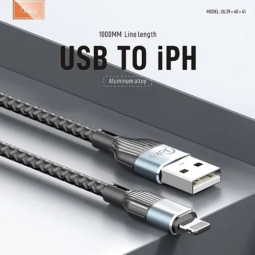 Kabel Konfulon Joko DL40 3A USB na iPhone Lightning sivi 1m