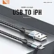 Kabel Konfulon Joko DL40 3A USB na iPhone Lightning sivi 1m