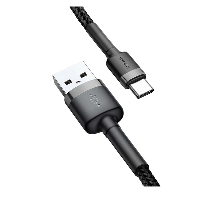 Kabel Baseus cafule HW Quick Charging Type-C 40W 1m sivo crni