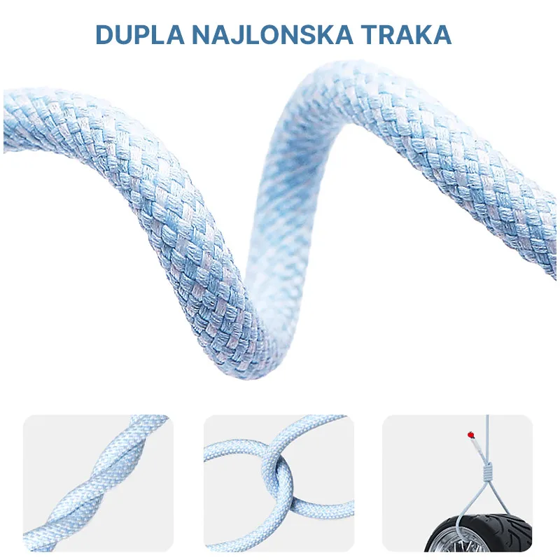 Kabel Braided iPhone PD Type-C na Type-C 20W pink 1m