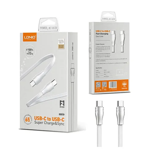 Kabel Ldnio LC132-C 65W Type-C na Type-C beli 2m