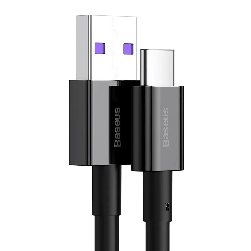 Kabel Baseus Superior Series Fast Charging na Type-C USB 66W crni 1m