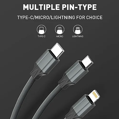 Kabel Ldnio LS442 USB na Type-C sivi 2m